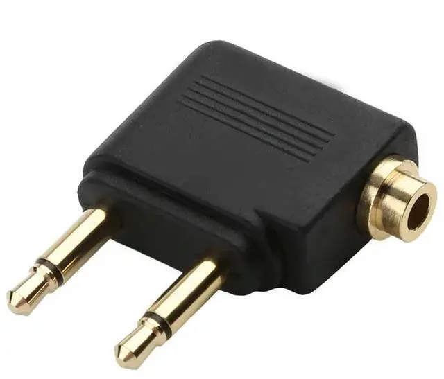 Alt view image 2 of 4 - Ageryu 5Pcs 3.5Mm Plug Adaptor Jack Audio Headphone Converter Adapter Headset Connector For Airline Airplane Travel Earphone-N33R