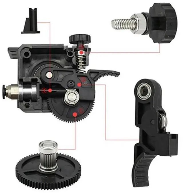 Alt view image 2 of 4 - Extruder Parts 3D Printer Stock Feeder For ANYCUBIC For MEGA S X Series,CR10,Ender 3 Series DIY 3D Printer Parts ED3 V