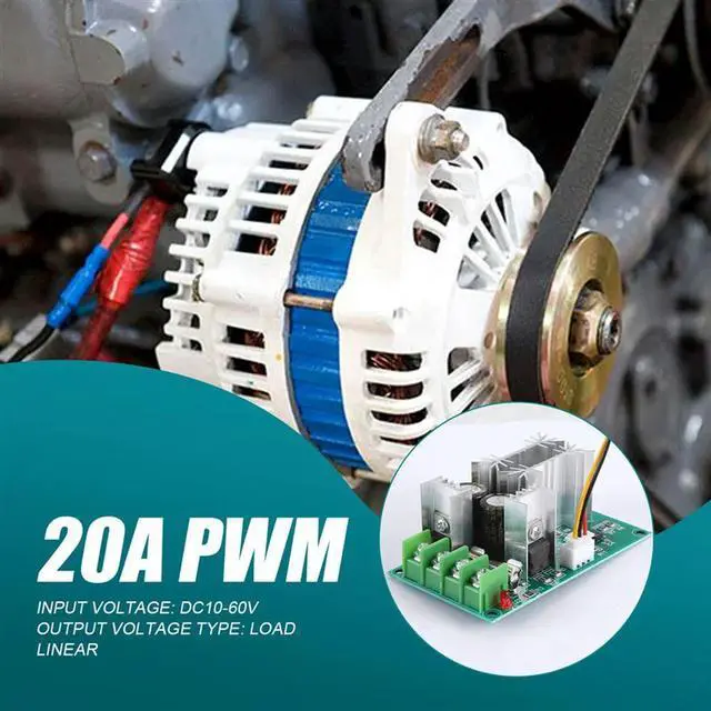 Alt view image 4 of 4 - Ageryu 20A PWM DC Motor Speed Controller 12V 24V 36V 48V With Potentiometer Knob Switch-N33R