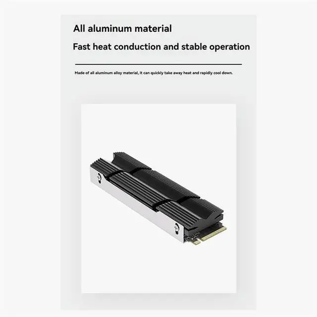 Alt view image 4 of 4 - Ageryu M.2 SSD Nvme Heatsink 2280 Aluminum Radiator With Silicone Thermal Pad Solid State Drives Cooling Accessories B