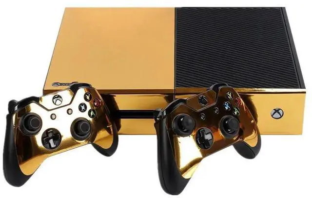 Alt view image 3 of 4 - Ageryu Gold Glossy Skin Sticker For ONE Console Controller + Kinect Decal Vinyl-N33R