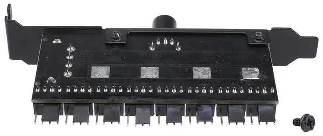 Main image of Ageryu Pc 8 Channels Fan Hub Cooling Fan Speed Controller For CPU Case HDD VGA PWM Fan PCI Bracket Power By 12V Fan-N33R