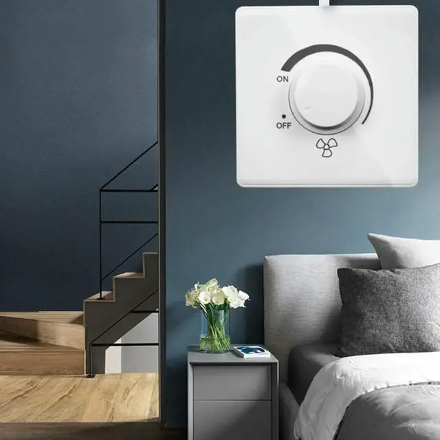 Alt view image 4 of 4 - Ageryu 86 Type Ceiling Fan Adjustment Stepless Speed Controller Wall Switch 220V 10A-N33R