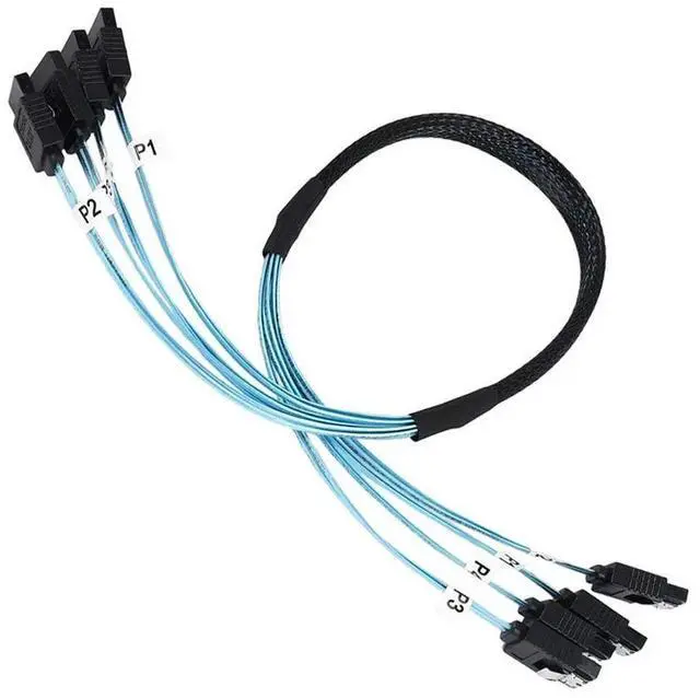 Alt view image 3 of 4 - Ageryu SAS Cable Sata Cable High Speed 6Gbps 4 Ports/Set For Server 0.5 Meter-N33R
