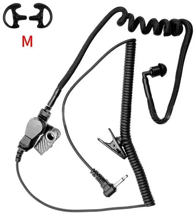 Alt view image 3 of 4 - Ageryu 3.5MM Monaural Earphone Spring Air Tube Replacement Walkie Talkie Earplug Replacement For Radio Earpiece Headset-N33R