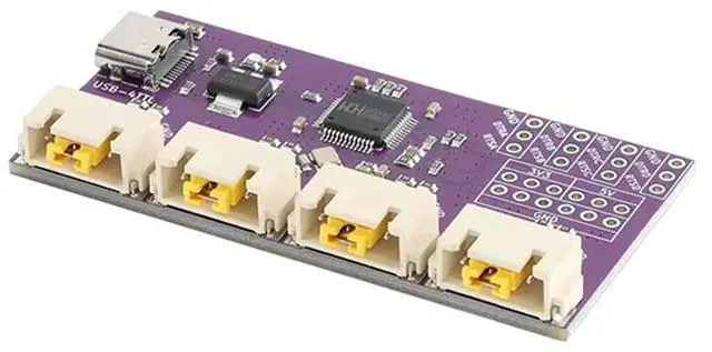 Alt view image 3 of 7 - Ageryu Quad Channel TTL Serial Conversion Module With CH344 Chip  USB To TTL Serial Port, Type-C Interface, 6Mbps High-Speed