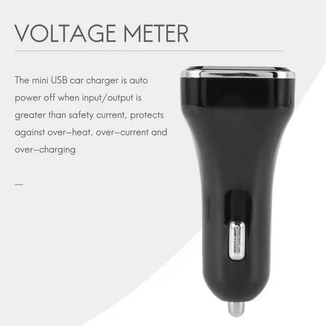 Alt view image 2 of 4 - Ageryu Car Charger Volt Meter Car Monitor With LED Voltage & Amps Display, For 11 / Xs ,Galaxy S20 / S10-N33R