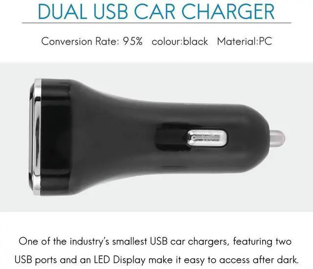 Alt view image 3 of 4 - Ageryu Car Charger Volt Meter Car Monitor With LED Voltage & Amps Display, For 11 / Xs ,Galaxy S20 / S10-N33R