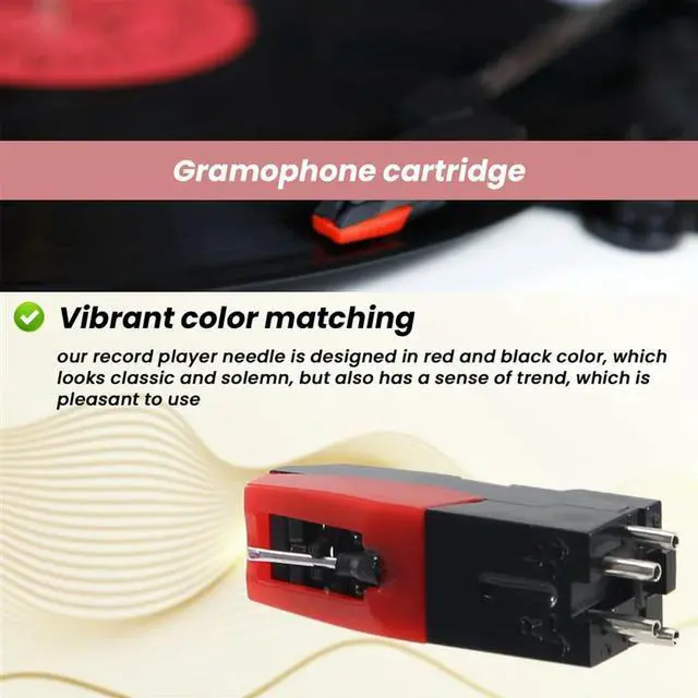 Alt view image 2 of 4 - Ageryu 4 Pcs Turntable Replacement Stylus Needles Turntable For LP Crosley Jensen 1Byone Phonograph Record Player-N33R