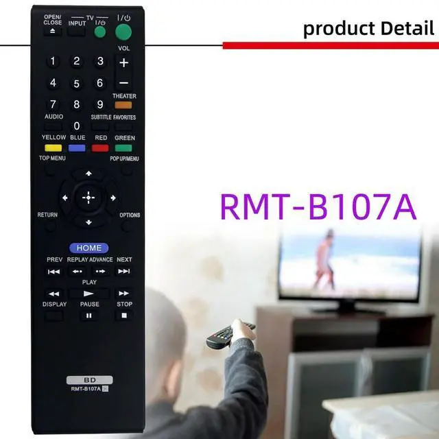 Alt view image 3 of 4 - Remote Control Accessories For Blu-Ray Player BDP-S570 BDP-S370 RMT-B107A BDP-BX57 BDP-BX37 BDP-S270 RMT-B107A-N33R