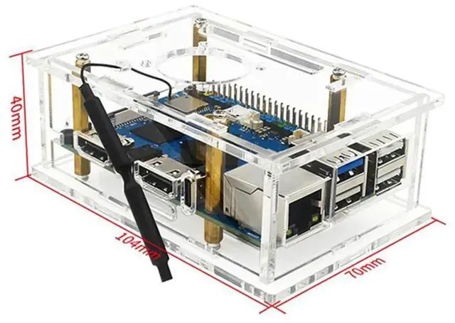 Alt view image 3 of 3 - Ageryu For Orangepi 5Pro Acrylic Case For Orangepi 5 Pro Transparent Acrylic Case