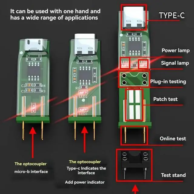 Alt view image 4 of 4 - 2Pcs 5.0 Optocoupler Test Instrument Online Detection Tools For Electronic Repair Special For Optocoupler Test Repair-N33R
