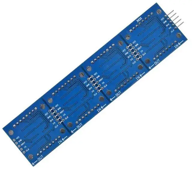 Alt view image 2 of 4 - Ageryu MAX7219 Dot Matrix Module 8X8 Common Cathode LED Display 5V 4-In-1 Withdupont Wires Cable Fordiy Projects B-N33R