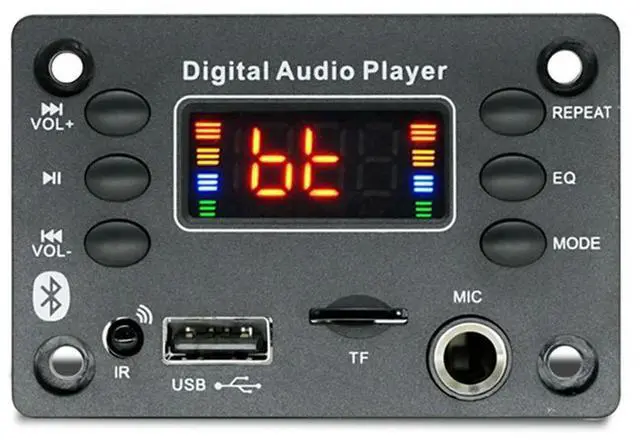 Alt view image 3 of 4 - Ageryu Microphone Interface Bluetooth Mp3 Decoding Board Amplifier Board 2X25W Bluetooth Module Car Audio Replacement Accessories-N33R