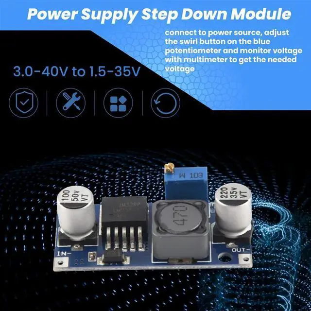 Alt view image 3 of 4 - Ageryu 6 Pack LM2596 DC To DC Buck Converter 3.0-40V To 1.5-35V Power Supply Step Down Module (6 Pack)-N33R
