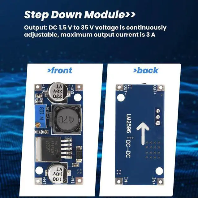 Alt view image 4 of 4 - Ageryu 6 Pack LM2596 DC To DC Buck Converter 3.0-40V To 1.5-35V Power Supply Step Down Module (6 Pack)-N33R