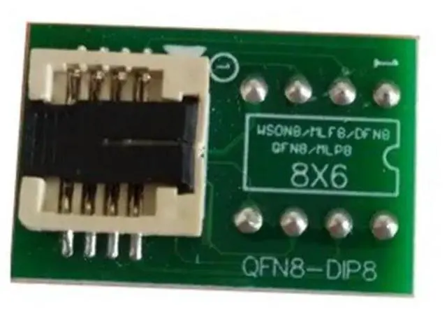 Alt view image 2 of 4 - Ageryu DFN8 To DIP8 Socket QFN8/WSON8/MLF8/MLP8/DFN8 To DIP8 For CH341A Tl866ii Plus RT809H/F T48 T56 EZP2023 6X8mm-N33R