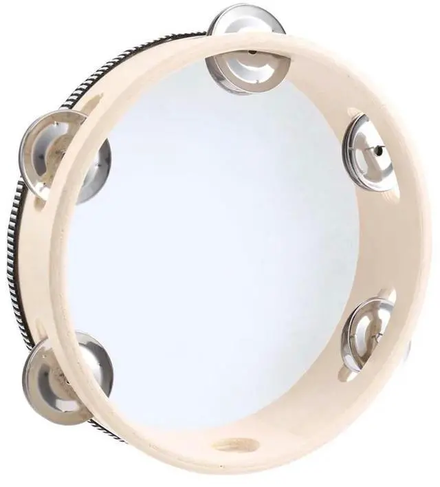 Alt view image 2 of 4 - 7 Inch Musical Tambourine Tamborine Drum Round Percussion Gift For KTV Party-N33R