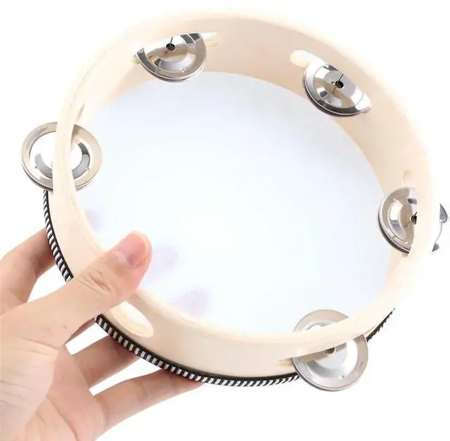 Main image of 7 Inch Musical Tambourine Tamborine Drum Round Percussion Gift For KTV Party-N33R