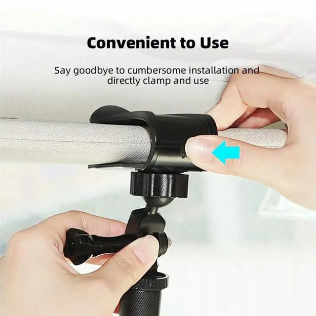 Alt view image 2 of 4 - Ageryu 1 Piece Action Camera Car Sun Visor Mount Action Camera Accessories Plastic For ACTION 4 X3 With 1/4 Inch Adapter-N33R