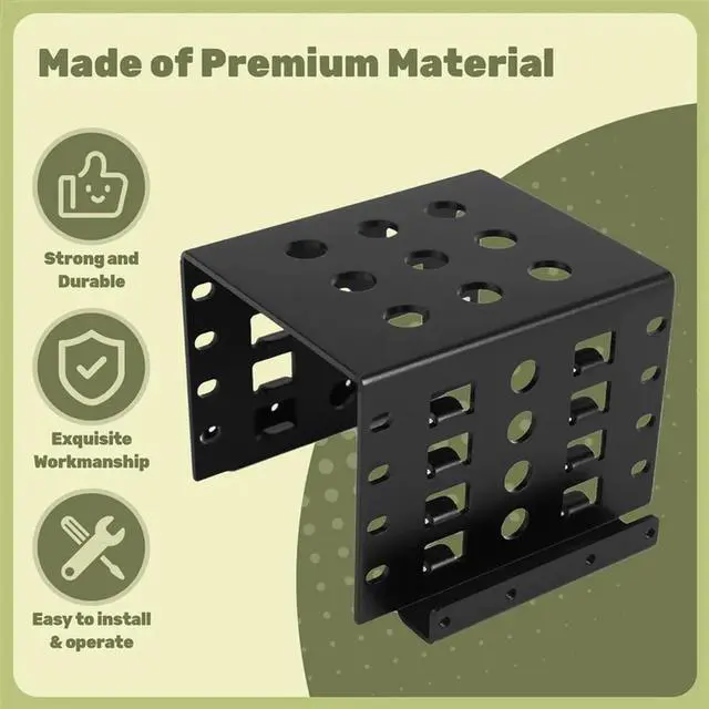 Alt view image 2 of 4 - 4-Bay 2.5 Inch Hard Drive Caddy Internal Mounting Adapter Bracket Aluminum Alloy Mobile Holder-N33R