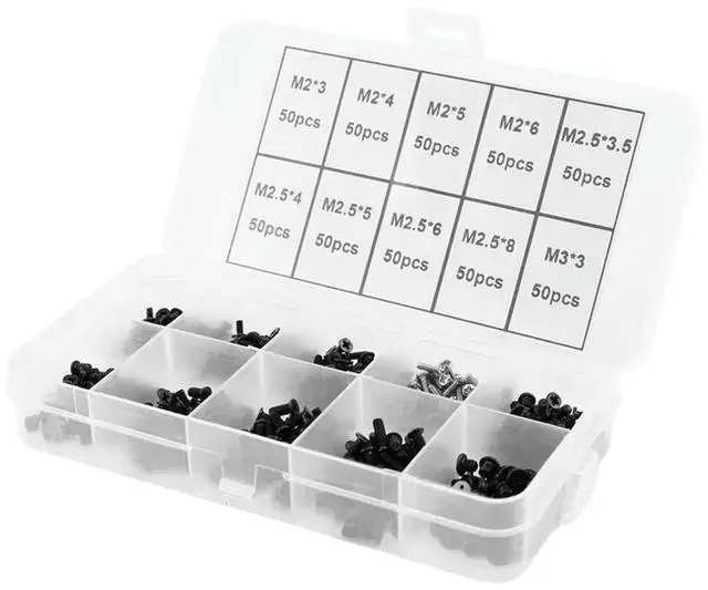 Alt view image 4 of 4 - Ageryu 500Pcs Laptop Universal Screw Replacement Kit M2, M2.5, M3 For Gateway -N33R