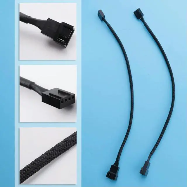 Alt view image 2 of 4 - Ageryu 10PCS 4 Pin PWM Fan Extension Power Cable Connector Case Male To Female Extending Cables Compatible With 4 Pin/3 Pin Fan-N33R