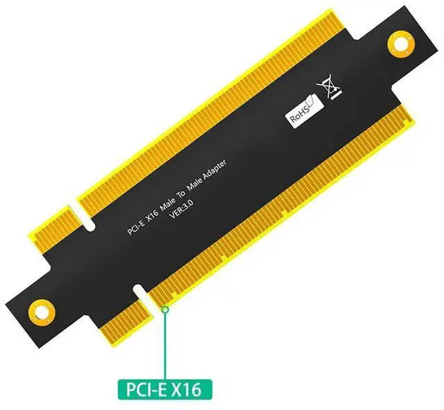 Alt view image 5 of 7 - Ageryu PCI Express 3.0 16X Male To Male Adapter Connector Riser Converter PCI-E X16 To PCE-E X16 Extend PCB Board Design Dura
