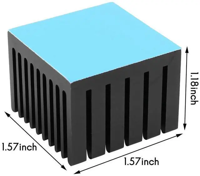 Alt view image 4 of 4 - Ageryu 2 Pcs 40X40x30mm Aluminum Heatsink Radiator Heat Sink Cooling For Electronic Chip LED With Thermal Conductive-N33R