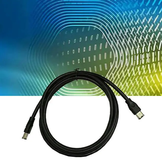 Alt view image 4 of 4 - Ageryu 1.8M Firewire Cable Black IEEE 1394 Firewire 400 To Firewire 400 Cable 6Pin Male To 6Pin Male Cable Easy Install Easy To Use-N33