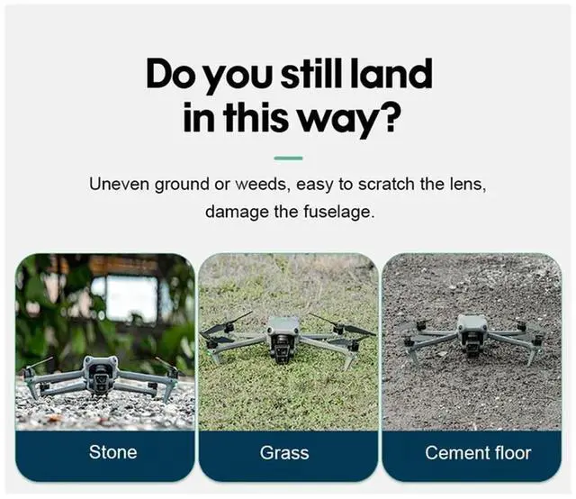 Alt view image 2 of 4 - STARTRC For Air3 Elevated Landing Gear Protection Anti Drop Cushioning Training Legs Drone Accessories-N33R