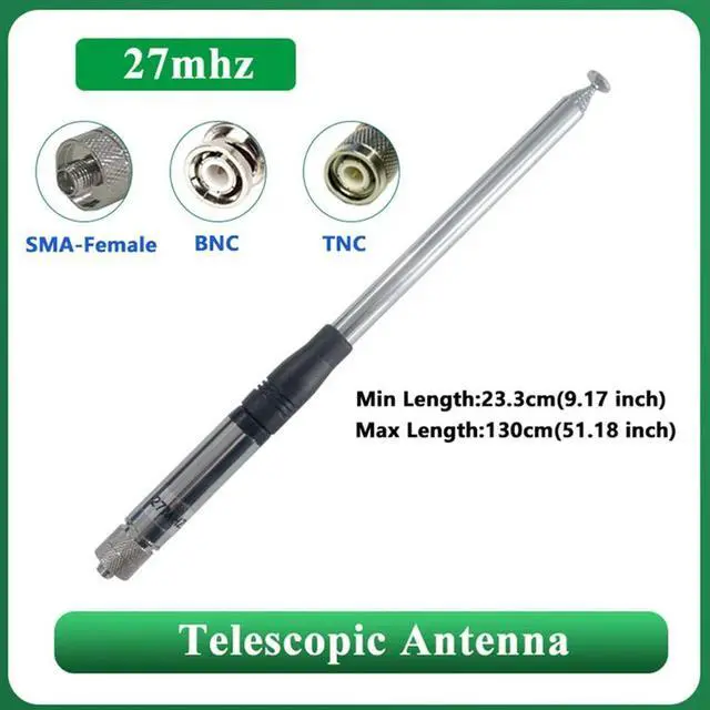 Alt view image 2 of 4 - Ageryu 27MHZ Telescopic Antenna Connector Aerial For Short Wave Radios Walkie Talkie Rod Antenna-N33R