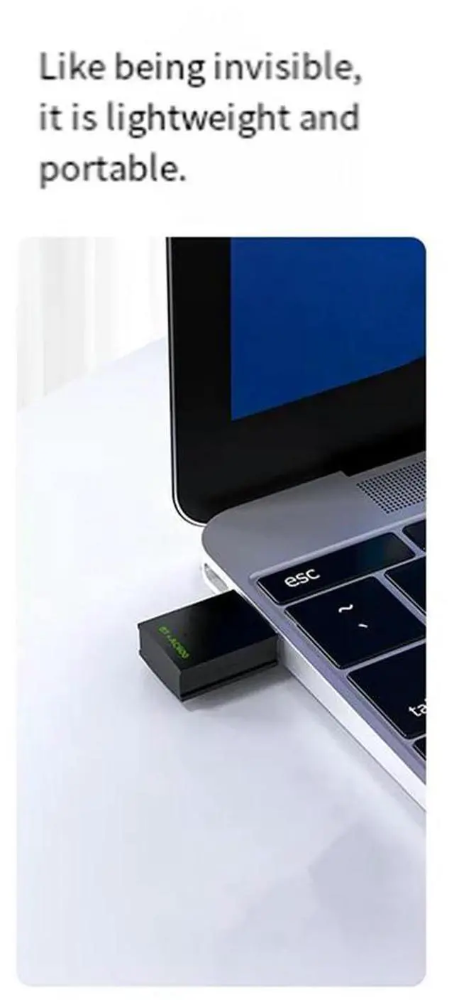 Alt view image 3 of 4 - 2 In 1 USB Wifi Bluetooth Adapter 600Mbps Dual Band 2.4G/5Ghz Wi-Fi 5 Dongle High-Speed Wireless Network Card For Lapt