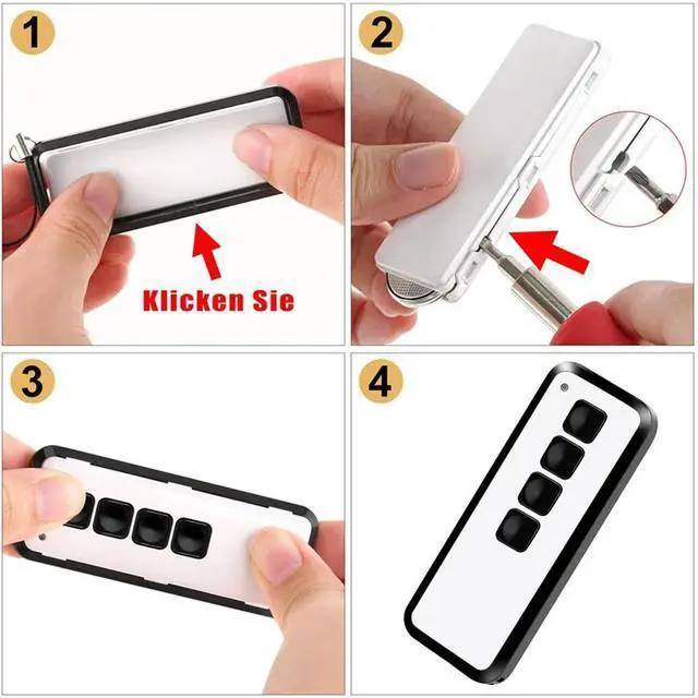 Alt view image 3 of 4 - Ageryu Garage Door Remote Control For Novoferm Novotron 524,522,504 MAX43-4,514 MIX43-4,433.92Mhz Tor Handheld Transmitter-N33R