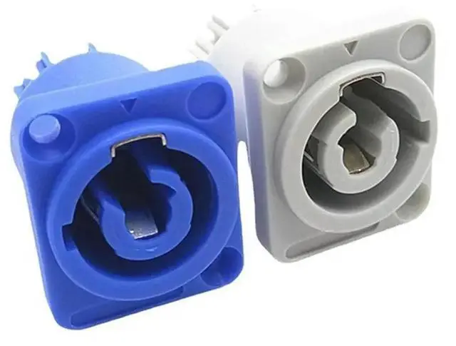 Alt view image 4 of 4 - Ageryu 10Pcs 3 PIN 20A 250V AC Power Plug Adapter NAC3MPA-1 NAC3MPB-1 Output Connector Blue And Grey White-N33R