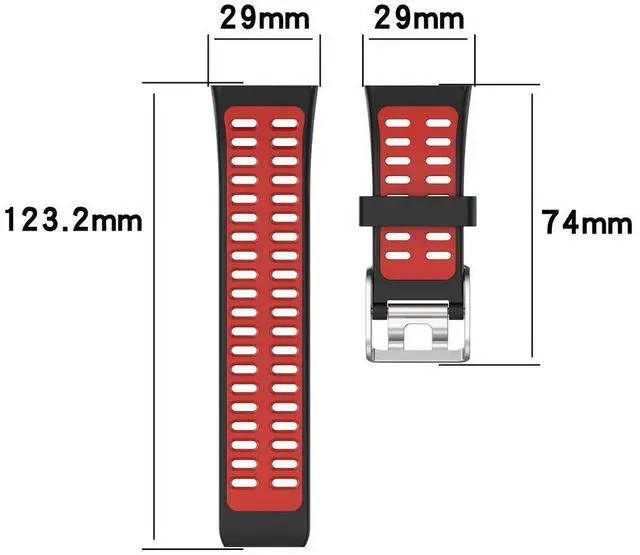Alt view image 3 of 4 - Ageryu Soft Silicone Watch Band Replacement Watch Strap Wristband For Polar V800 Smart Bracelet With Tool-N33R