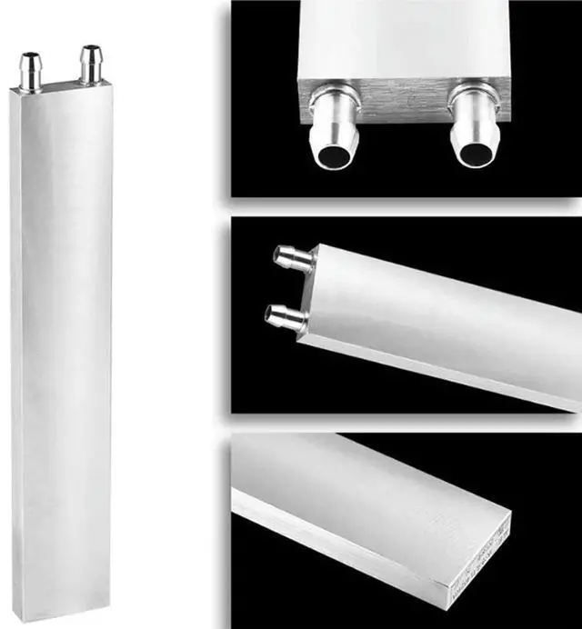 Alt view image 2 of 4 - Aluminum Liquid-Water Cooling Block For Computer Cpu Radiator For Pc And Laptop Cpu Silver Heat Sink System (240Mm)