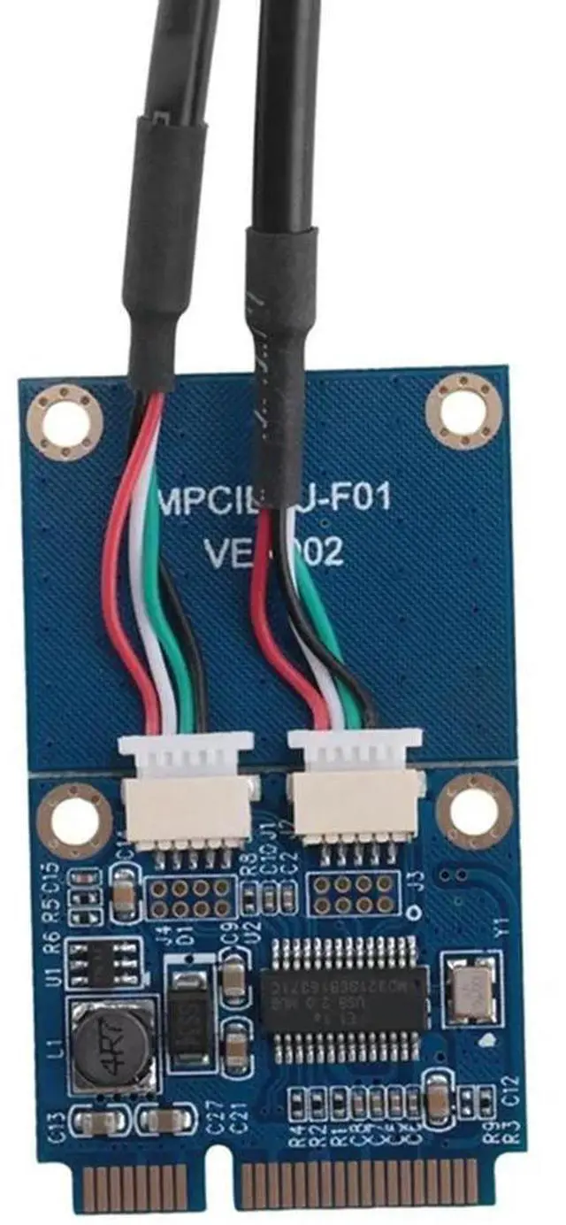 Alt view image 4 of 4 - Ageryu PCI-E Expansion Card MINI PCI-E To Dual-Port USB2.0 Adapter Card For Motherboard Or Laptop With MINI PCIE Interface-N33R