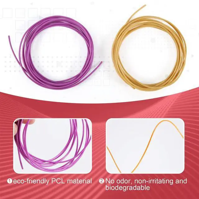 Alt view image 3 of 4 - Ageryu 3D Printing Pen PCL Filament Refills 1.75Mm, Pack Of 20 Random Color, Low Melting Temp Of 70, Gifts For Kids (200 FT)-N33R