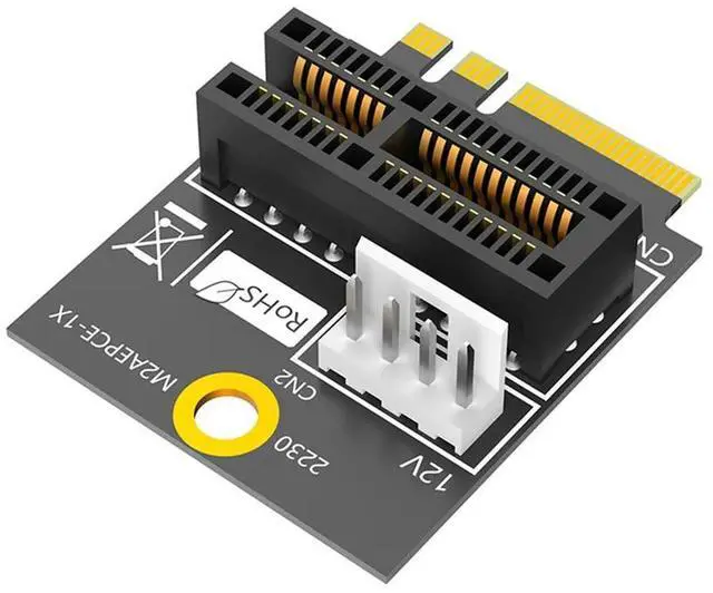 Alt view image 7 of 7 - Ageryu M.2 NGFF Key A/A+E/E To PCI-E 1X Adapter PCI Express 1X Converter Card With Power Cable Easy Install