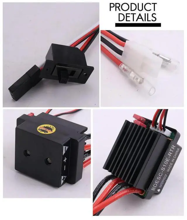 Alt view image 3 of 4 - Ageryu Rc ESC 320A 6-12V Brushed ESC Speed Controller With 2A BEC For RC Boat U6L5-N33R