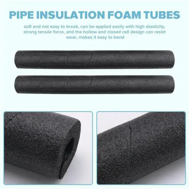 Alt view image 3 of 7 - Ageryu Foam Pipe Covers Foam Pipe Soft Foam Tubing Insulation Wrap Spiral Basement Pole Cover Protector-N33R