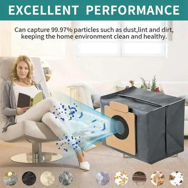 Alt view image 2 of 4 - Ageryu 4PCS Dust Bags For Eufy Clean X8 Pro Self-Empty Station Robot Vacuum Cleaning Replacement Spare Parts Trash Bag-N33R