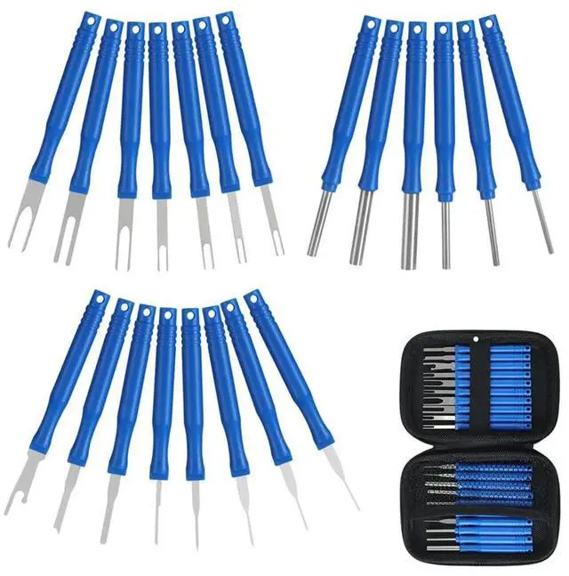Main image of Ageryu 21Pcs Car Terminal Removal Tool Kit Cable Plug Remove Puller Electrical Wire Crimp Connector Pin Extractor Durable Blue-N33R