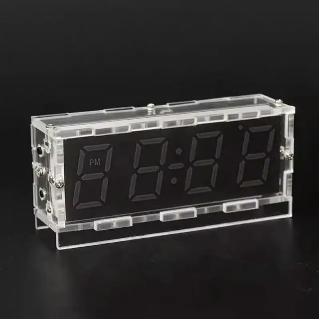 Alt view image 4 of 7 - Ageryu Colorful Digital Clock Parts Colorful RGB Digital Alarm Clock Microcontroller Circuit Board Welding DIY Production-N33R