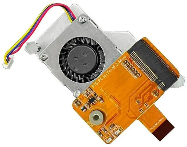 Main image of For Pi 5 Pcie To M.2 Nvme SSD HAT With Cooling Fan FPC & Differential Design 2230 Nvme SSD Expansion Board