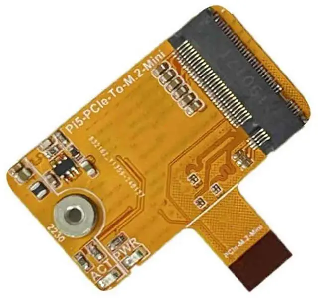 Alt view image 2 of 4 - For Pi 5 Pcie To M.2 Nvme SSD HAT With Cooling Fan FPC & Differential Design 2230 Nvme SSD Expansion Board