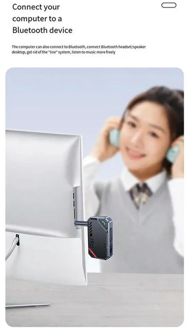 Main image of Airplane Bluetooth 5.4 Receiver Transmitter Adapter 3.5MM AUX MP3 Player HIFI Audio Adapter For PC TV Car Home Speaker-N33R