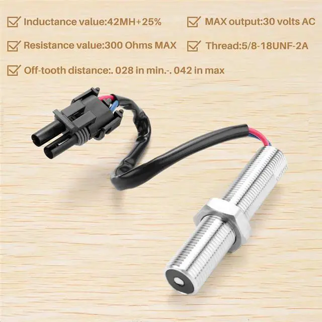Alt view image 4 of 4 - Ageryu 3034572 Magnetic Pickup Mpu Generator Speed Sensor Rotational Speed Sensor Rpm For Generator Set-N33R