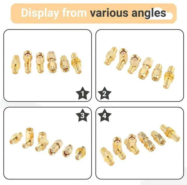 Alt view image 2 of 4 - 15 Type RF Antenna Adapter Kit SMA Connector SMA Male Female Converter For Wifi Antenna Extension Cable Goggles Antenna-N33R